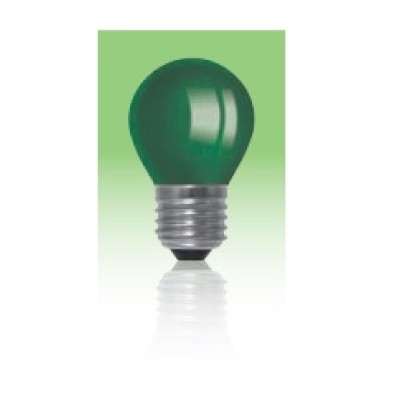 Żarówka LED  E27 1W kulka - zielona