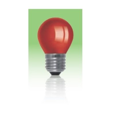 Żarówka LED  E27 1W kulka - czerwona