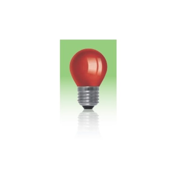 Żarówka LED  E27 1W kulka - czerwona.